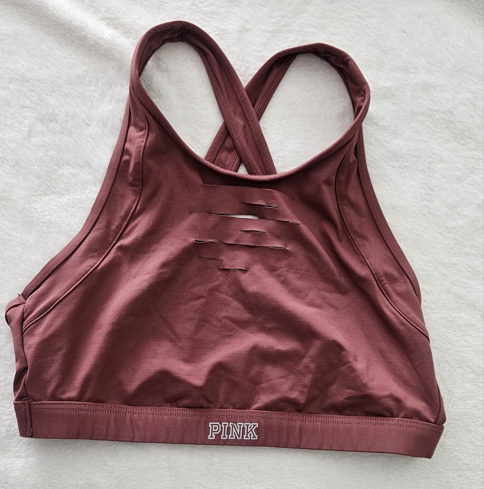 PINK Ultimate Unlined Mauve Sports Bra Small